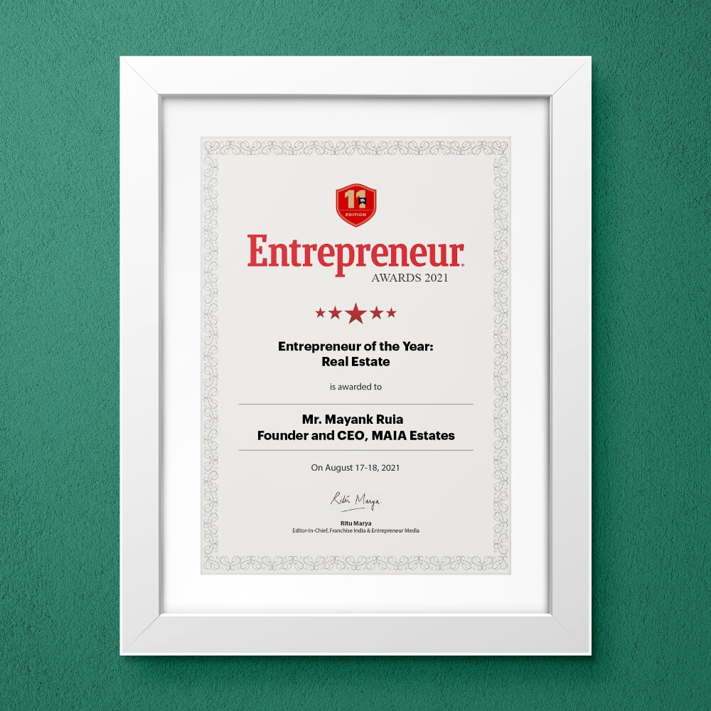 Entrepreneur India: Entrepreneur of year – Real Estate
